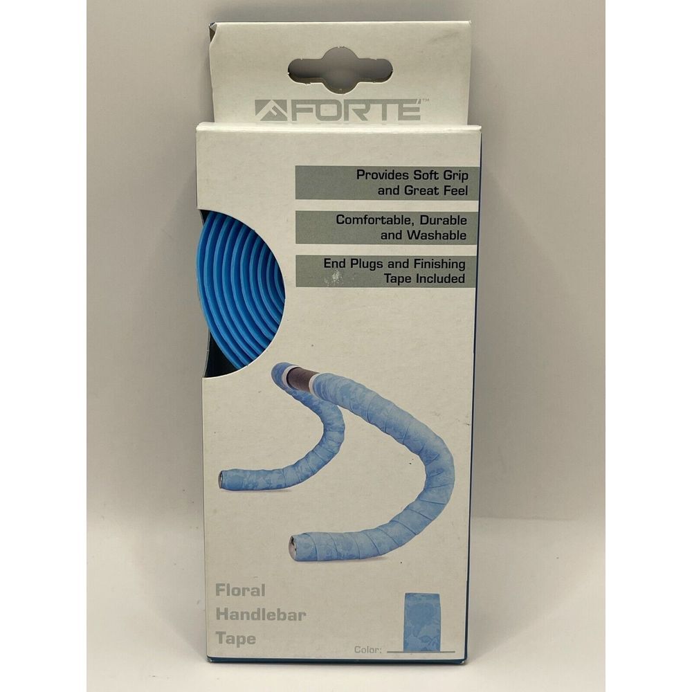 Forte Blue Floral Handlebar Tape 50-7276 Soft Grip Great Feel Durable‎ Washable